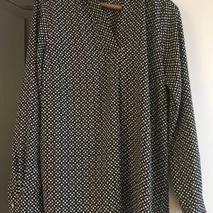 Black and white blouse